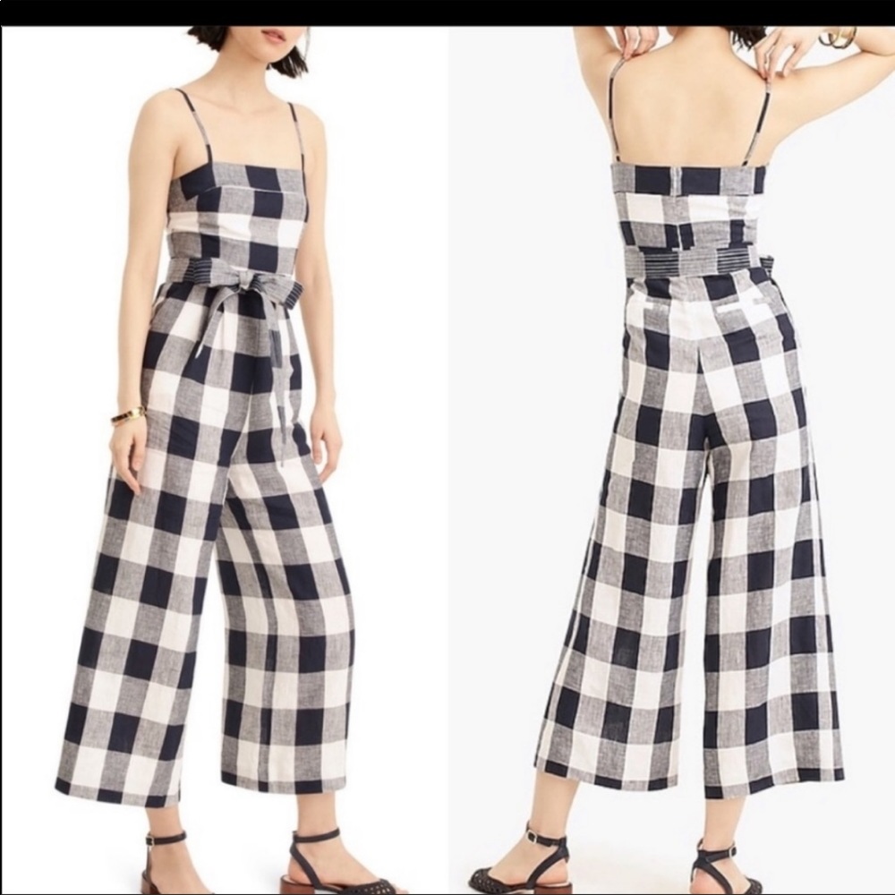 J. Crew Buffalo Plaid Jumpsuit